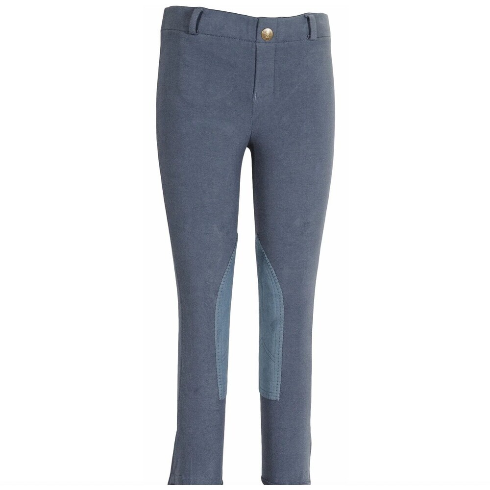 TuffRider Starter Lowrise Pull On Jodpurs Breeches 479 Child Denim Blue Size 6